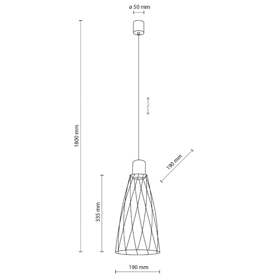 Lampada a sospensione per isola penisola cucina nero 19 cm